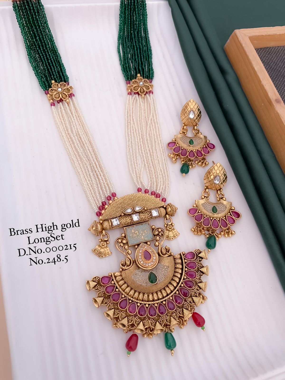 24 BH Brass High Gold Wedding Wear Long Set Wholesale Shop In Surat
